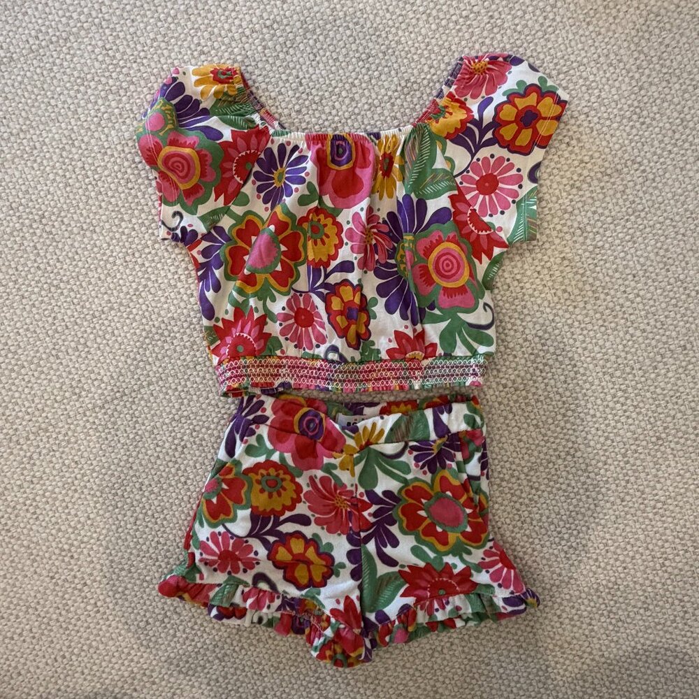 Mini Boden Kids Floral Toweling Set